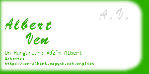 albert ven business card